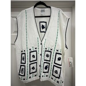 Koret Vintage Plus Size 3X Women's Cable Knit Sweater Vest‎ NWT